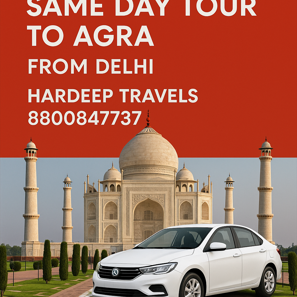 Same day Tour to Agra Taj Mahal from Delhi